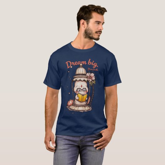 T-shirt Lecture Whimsical Bouddha Lantern Design (Devant entier)