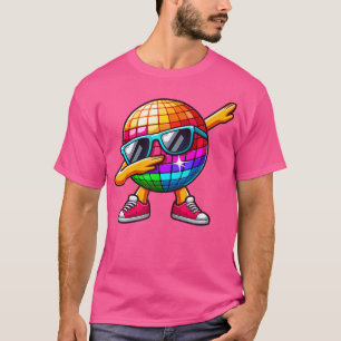 T-shirt Led 70S Boule Disco Dabbing Lunettes de soleil Dis