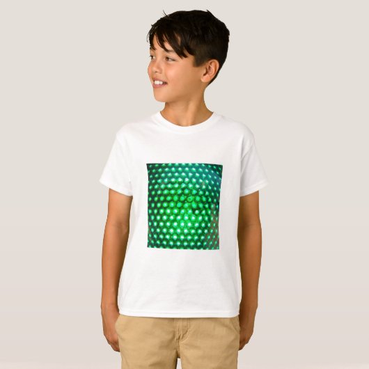 T-shirt LED-vert-lumières948 DISCO BALL NEON VERT FLUX F (Devant entier)