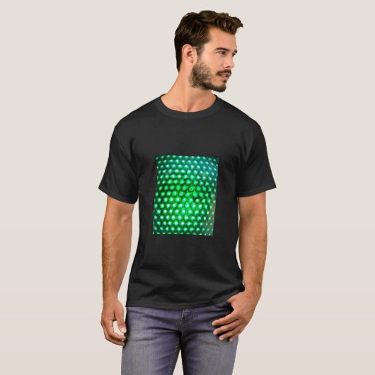 T-shirt LED-vert-lumières948 DISCO BALL NEON VERT FLUX F (Devant entier)