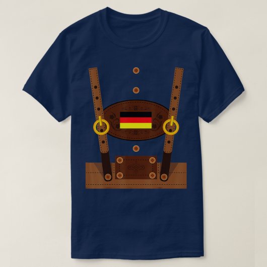 T-shirt Lederhosen Funny Oktoberfest Germany Costume (Design devant)