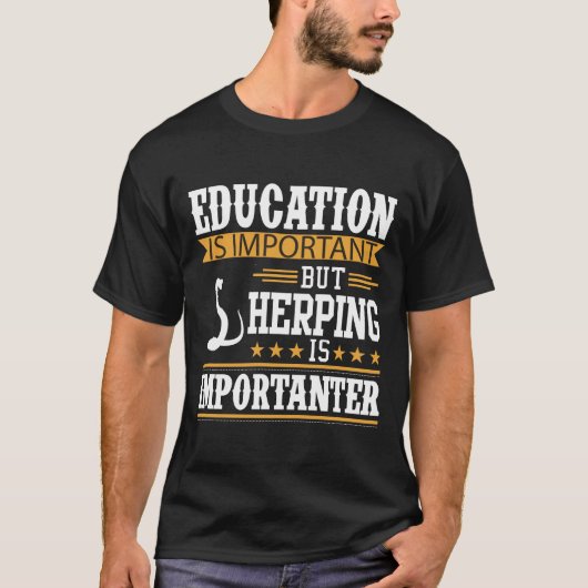 T-shirt L'éducation est importante, l'élevage est importan (Devant)