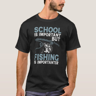 T-shirt L'éducation est importante, mais la pêche est impo