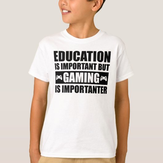 T-shirt L'Éducation Est Importante, Mais Le Jeu Est Import (Devant)