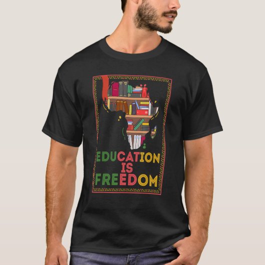 T-shirt L'éducation est le livre de la liberté lecteur Bla (Devant)