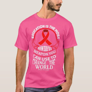 T-shirt L'éducation peut changer le monde de la sensibilis