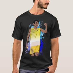 T-shirt Lee Chong Wei Cartoon Black - Badminton