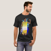 T-shirt Lee Chong Wei Cartoon Black - Badminton (Devant entier)