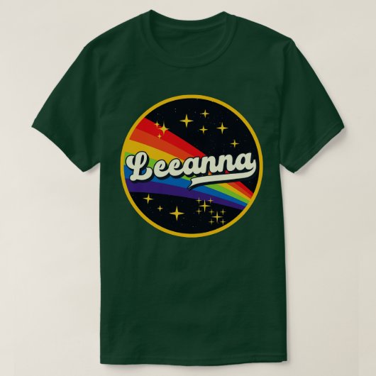 T-shirt Leeanna Rainbow Dans L'Espace Style Vintage (Design devant)