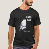 T-shirt Lefkada Island Mediterranean Sea Coordinates Map V (Devant)