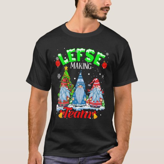T-shirt Lefse Making Team Christmas Gnomes Norwegian Lefse (Devant)