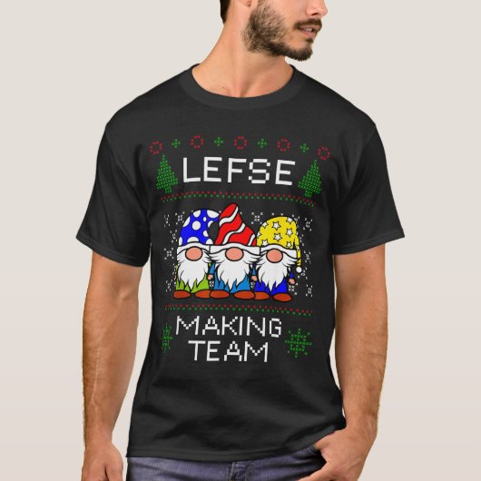 T-shirt Lefse Making Team Ugly Christmas Sweater  (Devant)