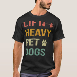 T-shirt Left Heavy Pet Chiens Poids Lifting Gym entraîneme