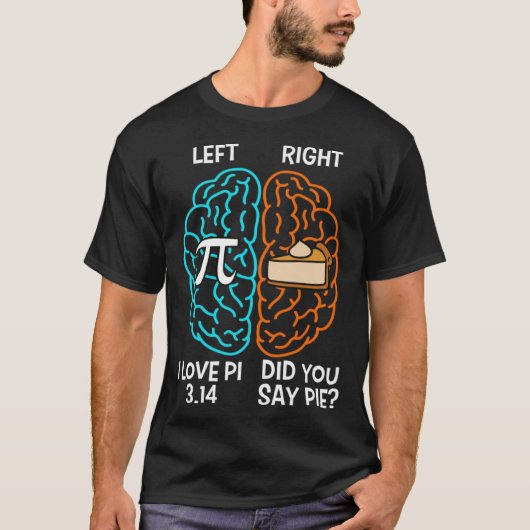 T-shirt Left PI Right Pie I Love Pi Did Someone Say Pie Pi (Devant)