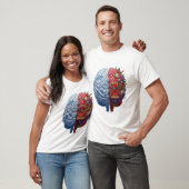 T-shirt Left vs. Right Brain: A Visual Illustration of Log (Unisexe)