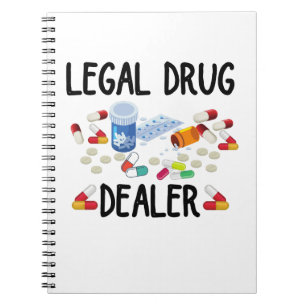 T-shirt legale drugsdealer notitieboek