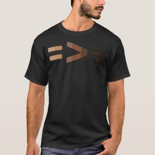 T-shirt L'Égalité Est Supérieure À La Division Symboles Hu
