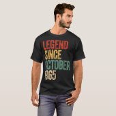 T-shirt Legend 1965 60th Birthday For Men Women 60 Years O (Devant entier)