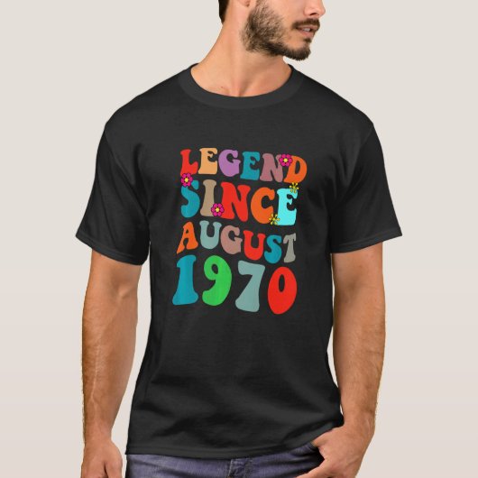 T-shirt Legend Since August 1970 (Devant)