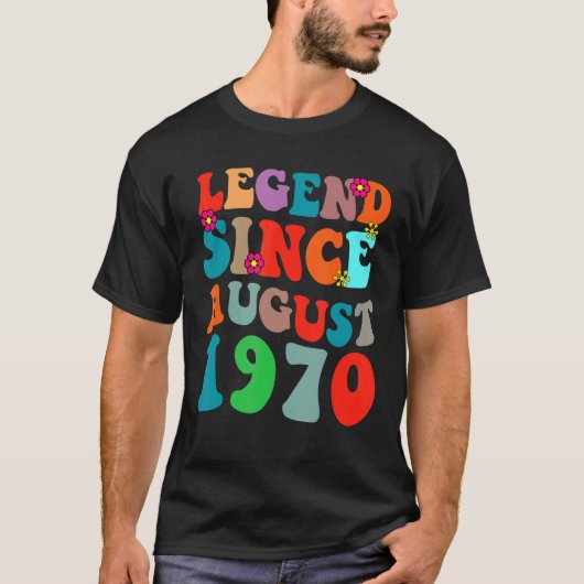 T-shirt Legend Since August 1970 (Devant)