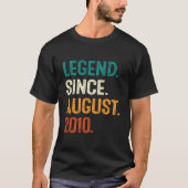 T-shirt Legend Since August 2010 13Th For (Devant)