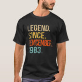 T-shirt Legend Since December 1983 38Th Birthday 38 Year O (Devant)