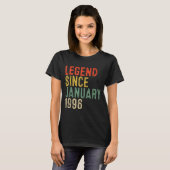 T-shirt Legend Since January 1996 30th Birthday 30 Year Ol (Devant entier)