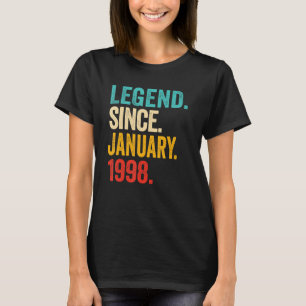 T-shirt Legend Since January 1998 25 Years Old 25th Birthd