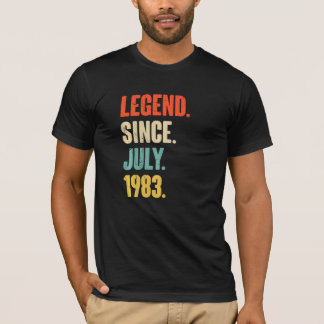 T-shirt Legend Since July 1983 39 Year Old Gift 39th Birt