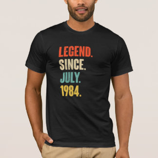 T-shirt Legend Since July 1984 38 Year Old Gift 38th Birt