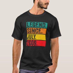 T-shirt Legend Since July 2009 13 Years Old 13 Birthday