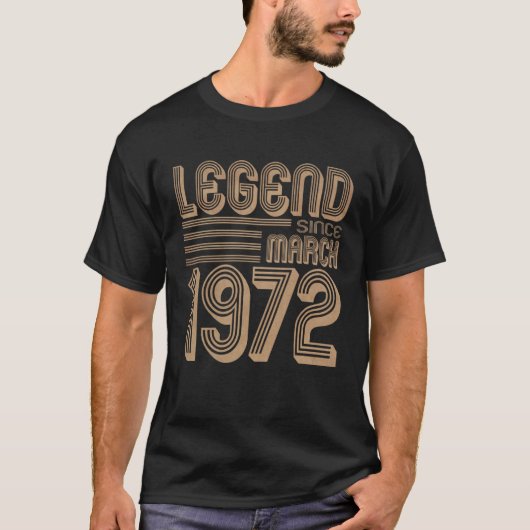 T-shirt Legend since March 1972 50th anniversary (Devant)