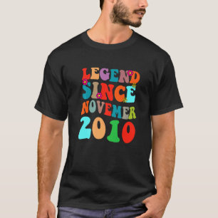 T-shirt Legend Since novembre 2010 Vintage Birthday Retro