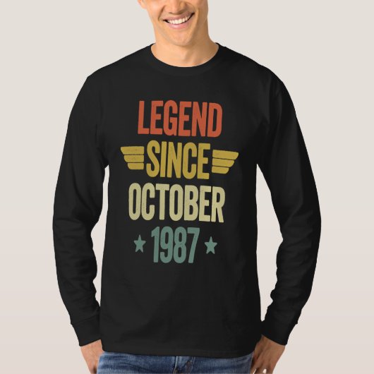 T-shirt Legend Since October 1987 (Devant)