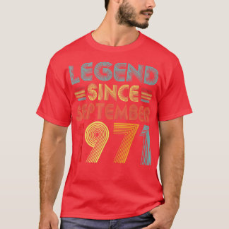 T-shirt Legend Since September 1971 51st Birthday Retro 51