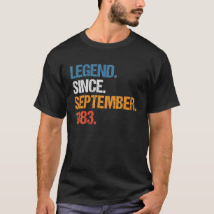 T-shirt Legend Since September 1983 Vintage Birthday