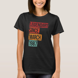 T-shirt Légendaire anniversaire depuis mars 1987