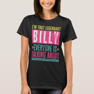 T-shirt Légendaire Billy Prénom Drôle Citation Pour Billy