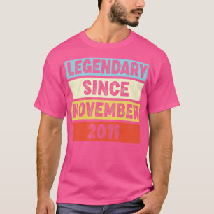 T-shirt Légendaire de 11 ans depuis le 11 novembre 2011 Bi