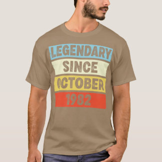T-shirt Légendaire de 40 ans depuis octobre 1982 40e anniv