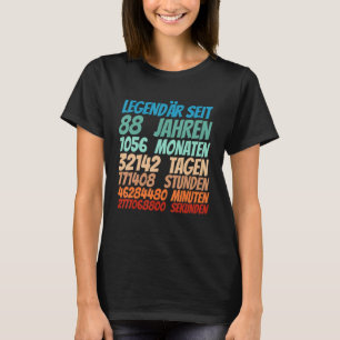 T-shirt Légendaire depuis 88 ans 88e anniversaire Femmes M