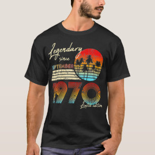 T-shirt Légendaire Depuis Anniversaire Septembre 1970 Vint
