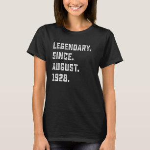 T-shirt Légendaire depuis août 1928 95e anniversaire 95 an