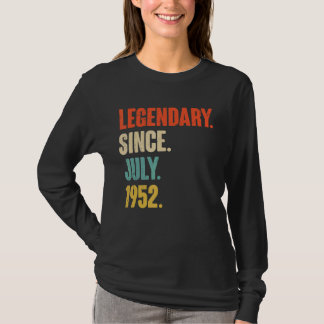 T-shirt Légendaire depuis juillet 1952 70 ans 70e annivers