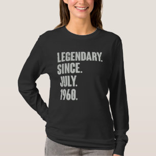 T-shirt Légendaire depuis juillet 1960 62 ans 62e annivers