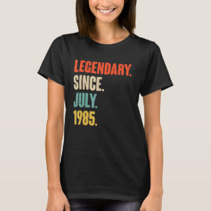 T-shirt Légendaire depuis juillet 1985 37 Ans 37e Naissanc