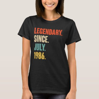 T-shirt Légendaire depuis juillet 1986 36 ans 36e annivers