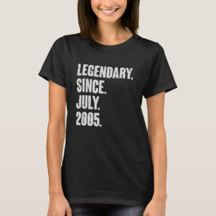 T-shirt Légendaire depuis juillet 2005 17 ans 17e annivers