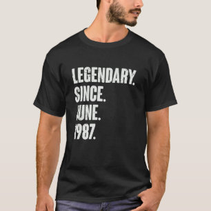 T-shirt Légendaire depuis juin 1987 35 ans 35e anniversair