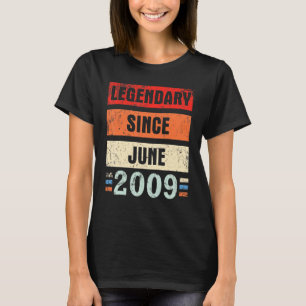 T-shirt Légendaire Depuis Juin 2009 Joyeux Anniversaire Po